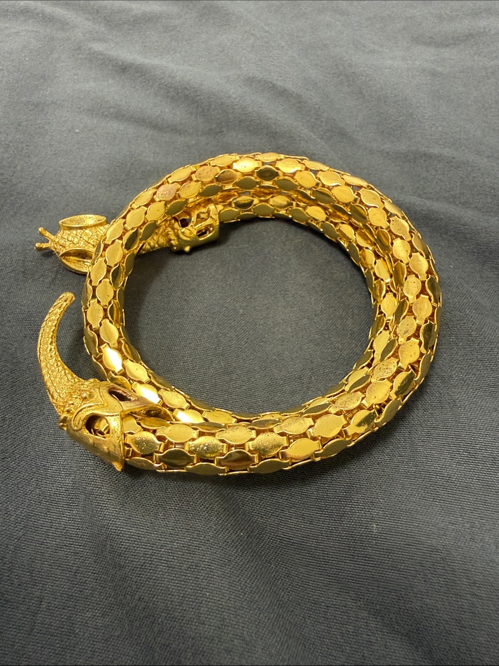 Gold Snake Wrap Bracelet for Women - Picture 2 of 3